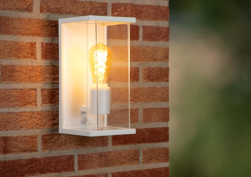 Lucide CLAIRE - Nástenné svietidlo Vonkajšie - 1xE27 - IP54 - Biele